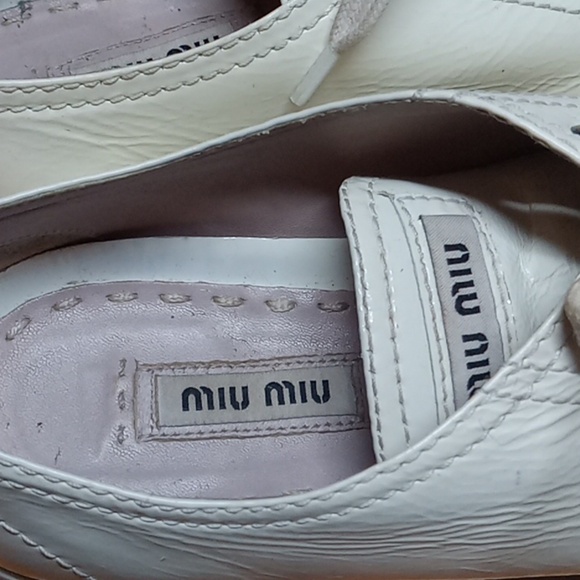 Miu Miu women's patent leather studded toe sneaker size 37.5 - Picture 4 of 12